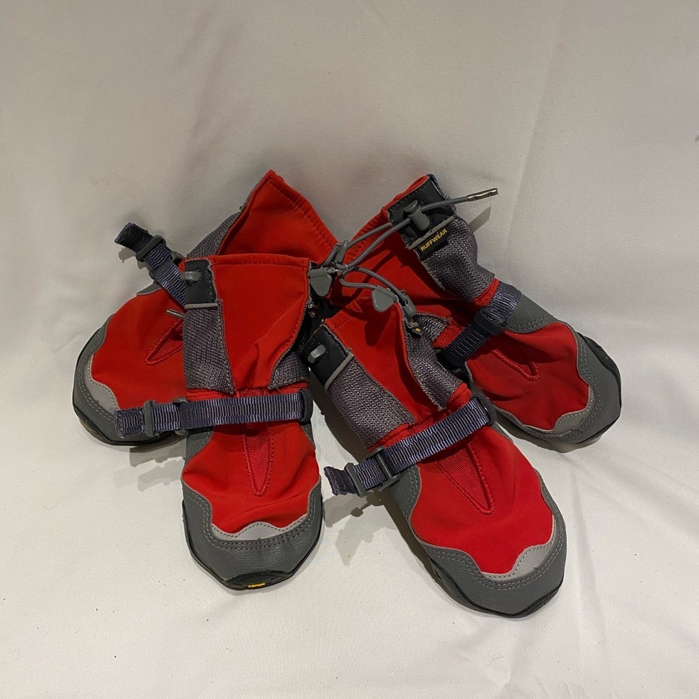 Ruffwear Polar Trex Dog Boots, Red, size 2.5